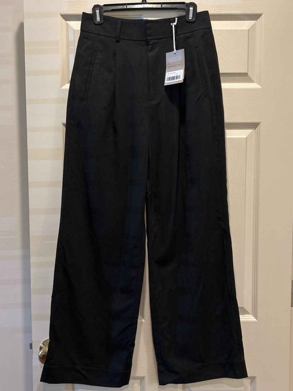 Everlane Black The Way High Drape pant Tailored Front-Pleat Dress Pants